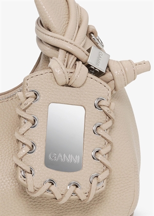 Hobo Mini Grained bag White Pepper A6978 Ganni 